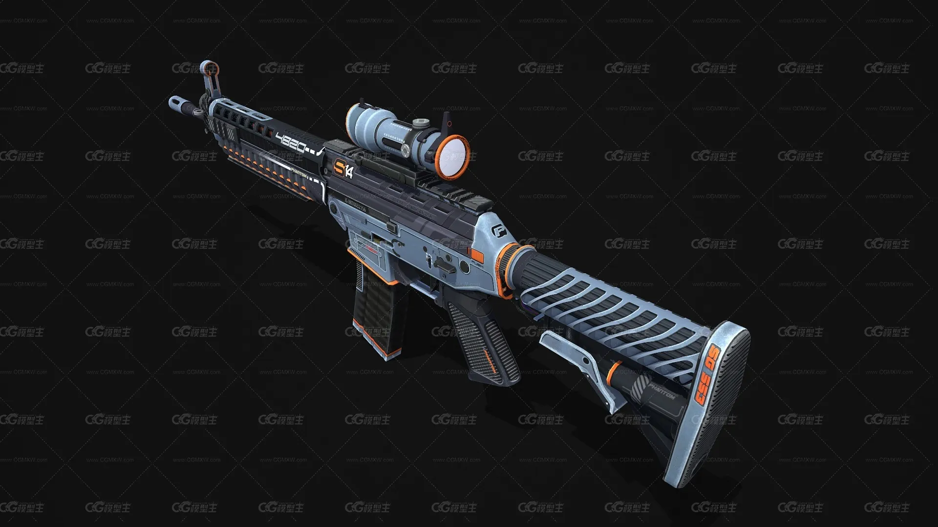 SG 553-幻影突击步枪 半自动步枪 冲锋枪 CSGO枪皮肤 吃鸡绝地求生 武器涂装 枪涂装 游戏武器-2