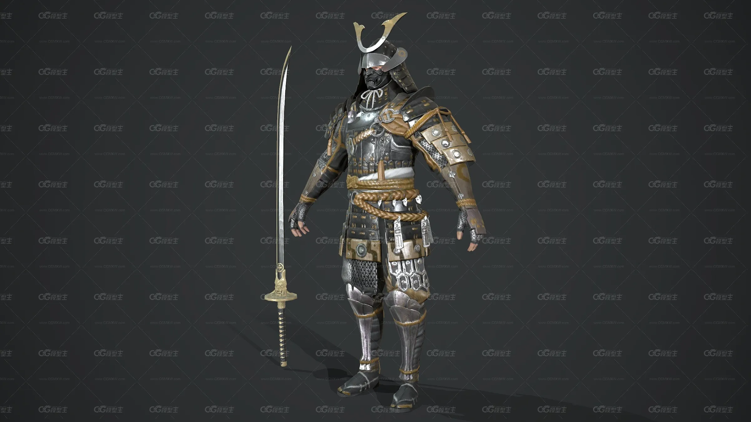 日本武士 武士刀 日本战国 幕府时代 武士 将军 军人 二次元 动漫 型男 壮汉 东瀛战士-2
