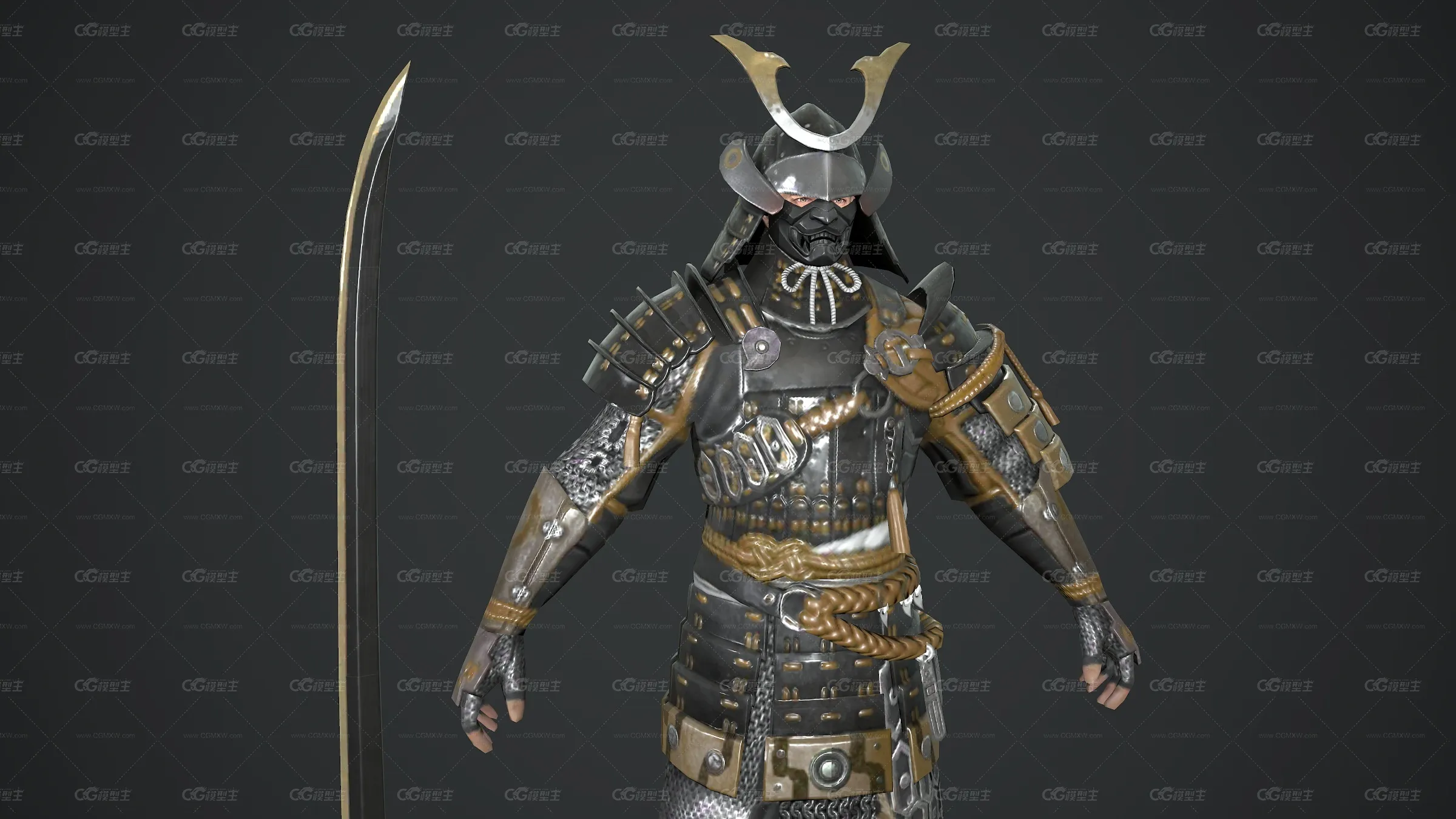 日本武士 武士刀 日本战国 幕府时代 武士 将军 军人 二次元 动漫 型男 壮汉 东瀛战士-4