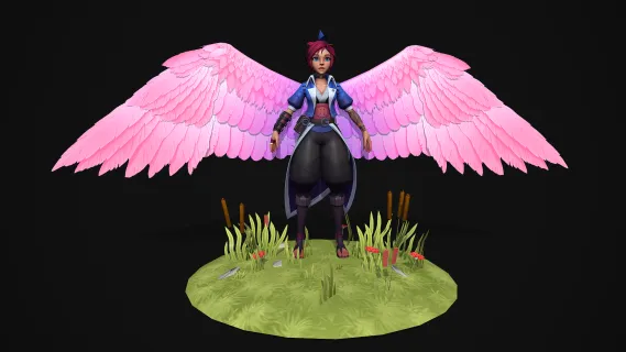 卡通 二次元 圣女天使 angel 天使女孩 圣骑士 女战士 女武神