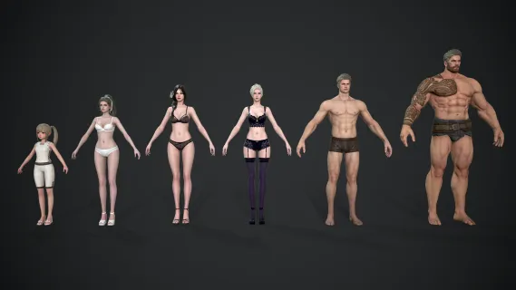 素体 人体模型 男人模型 小女孩模型 美女人体模型