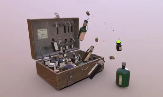 工具箱 药品箱 道具箱子 玻璃瓶箱子 药水箱子