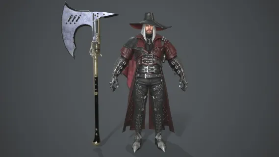 死亡骑士 战士 骑士 西部牛仔战士 武士 游戏角色 壮汉 赏金猎手 赏金猎人 猎手 游侠