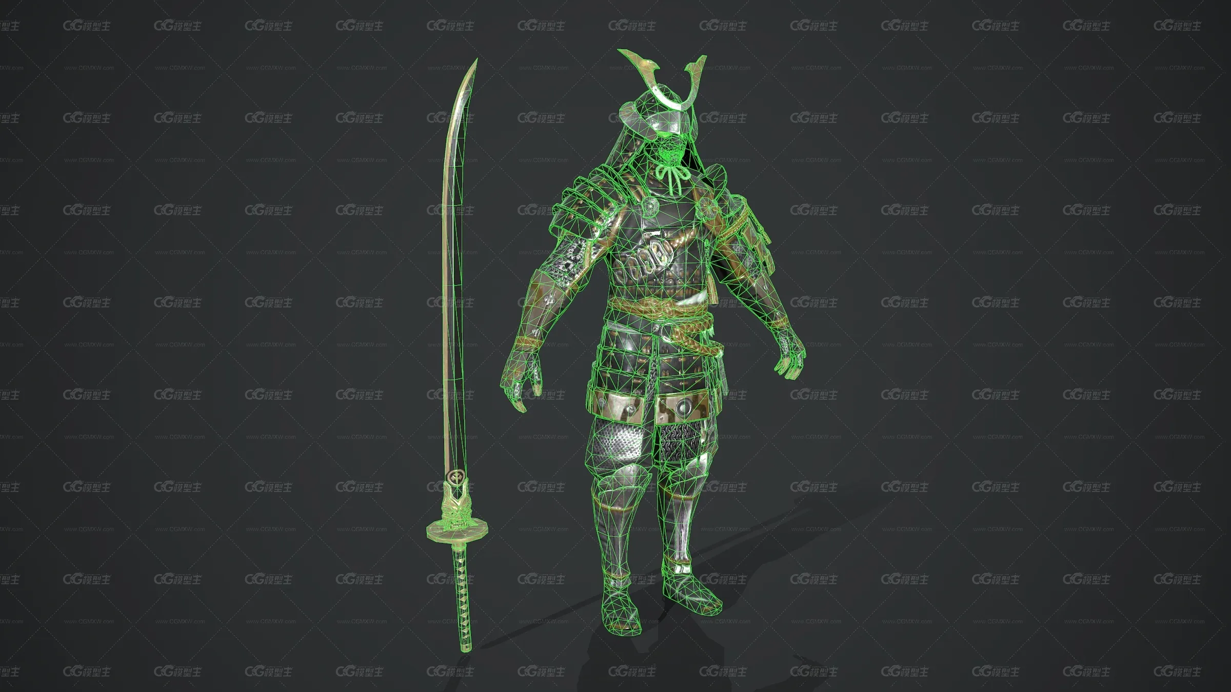 日本武士 武士刀 日本战国 幕府时代 武士 将军 军人 二次元 动漫 型男 壮汉 东瀛战士-5