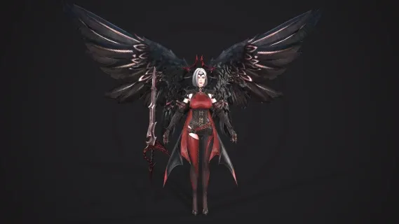 堕落天使 魔鬼翅膀  美女恶魔 法师 女巫 女恶魔 剑士 魔导士 地狱恶魔公主3