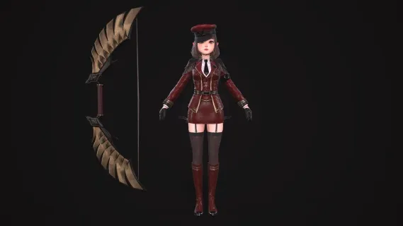 美少女战士 萝莉 女军官 少女指挥官 小战士 弓箭手