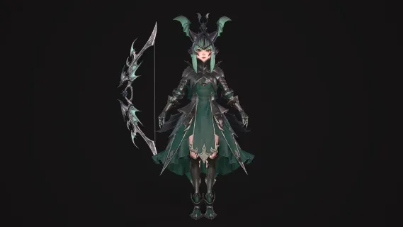 美女射手 女生 卡哇伊 少女小妹妹 公主 小萝莉 美少女战士 弓箭手 小精灵 可爱小女孩 2