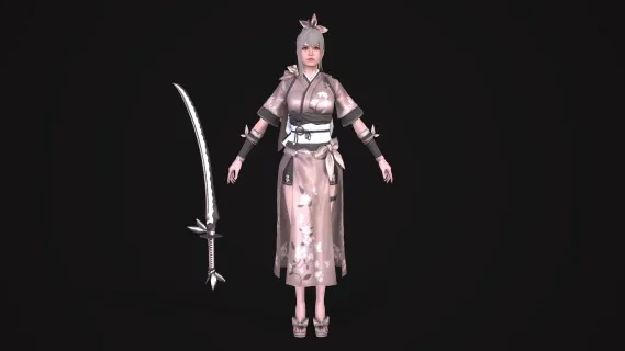 日式服装 和服美少女 日式和服 女神 女武士 武士刀 古代女装 歌姬 舞姬
