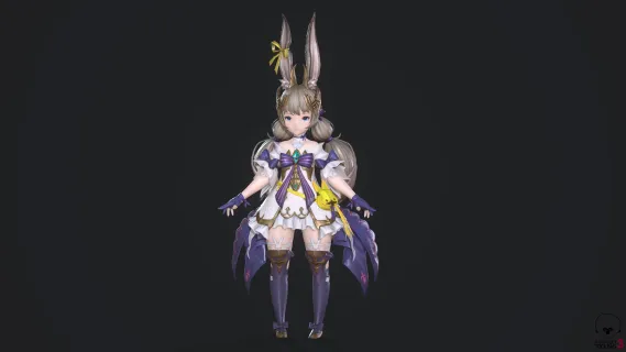 小萝莉 可爱女孩 次世代女孩 精灵族 小美女 日韩小女孩 小公主带骨骼绑定动画