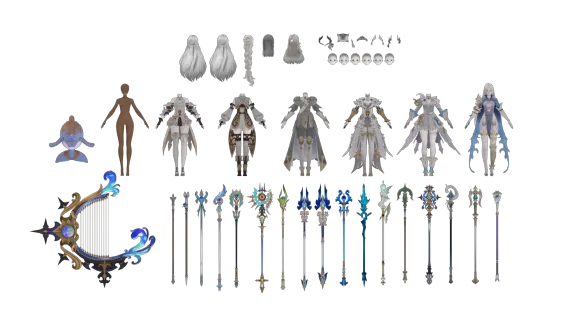法师套装 魔法师 魔法袍子 战斗服装  法杖 魔杖 女性法师 服装 魔法棒