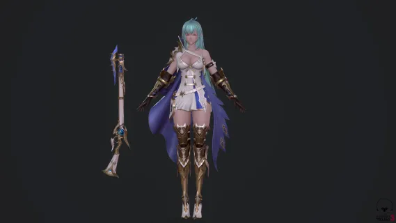 暗夜精灵 狙击手 赏金猎人 精灵女王 美少女战士 日韩美女带骨骼绑定动画