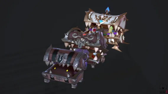 次时代宝箱 箱子 写实 简模 木箱 装备箱子 百宝箱 魔法宝箱 恶魔宝箱 魔幻宝箱