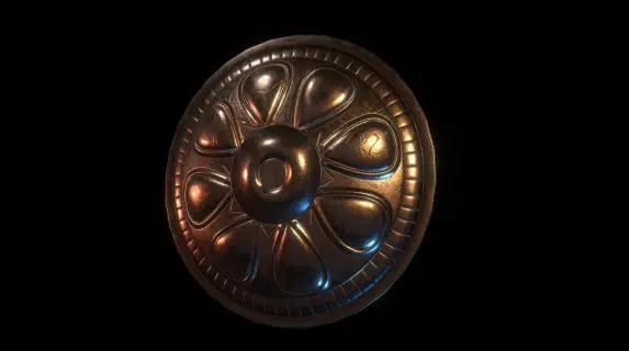 圆盾 古代盾牌 防具 金属盾牌 波斯盾牌