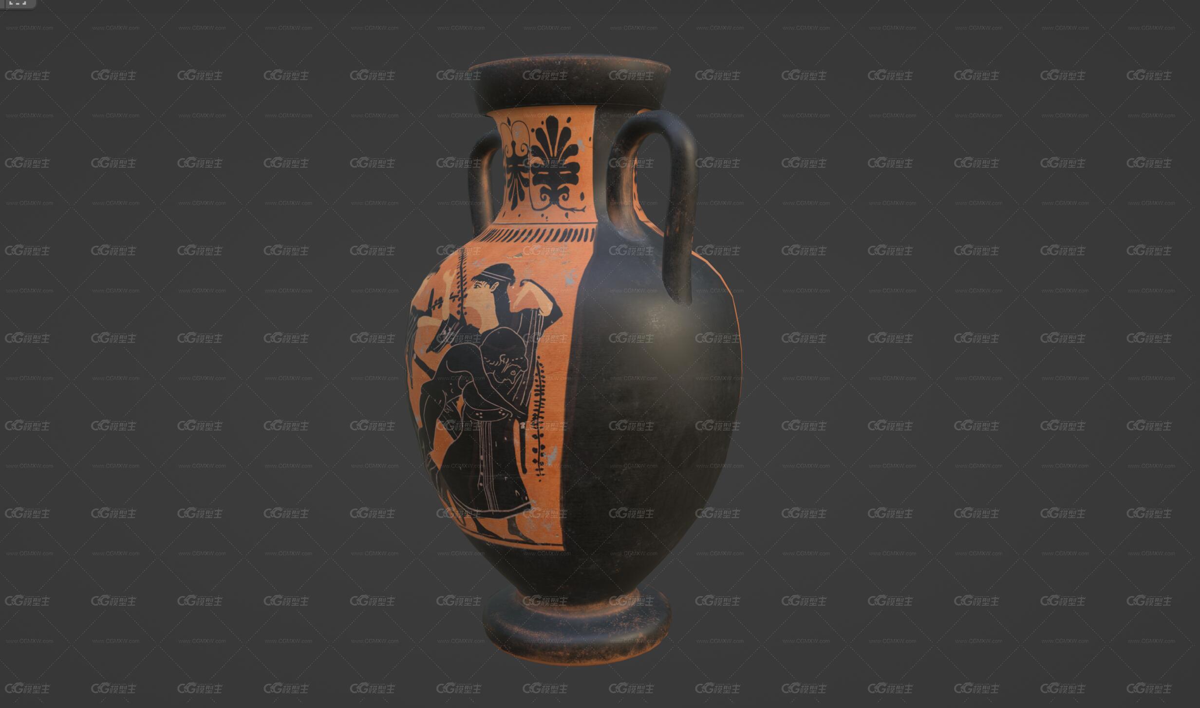 希腊花瓶 古希腊花瓶 古典花瓶 古代花瓶 古董花瓶 阿拉伯罐 阿拉伯陶罐-2