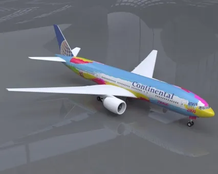 美国大陆航空公司波音777飞机