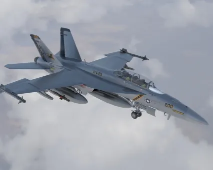 F18战斗机舰载战斗攻击机带驾驶舱控制台机舱可开关门