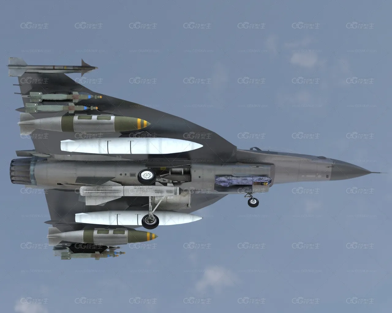 F16战斗机5喷气式多用途战斗机战隼带驾驶室控制台-7