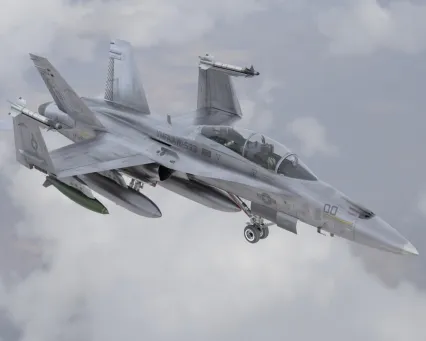 F18舰载机带驾驶舱控制台舱门可开关