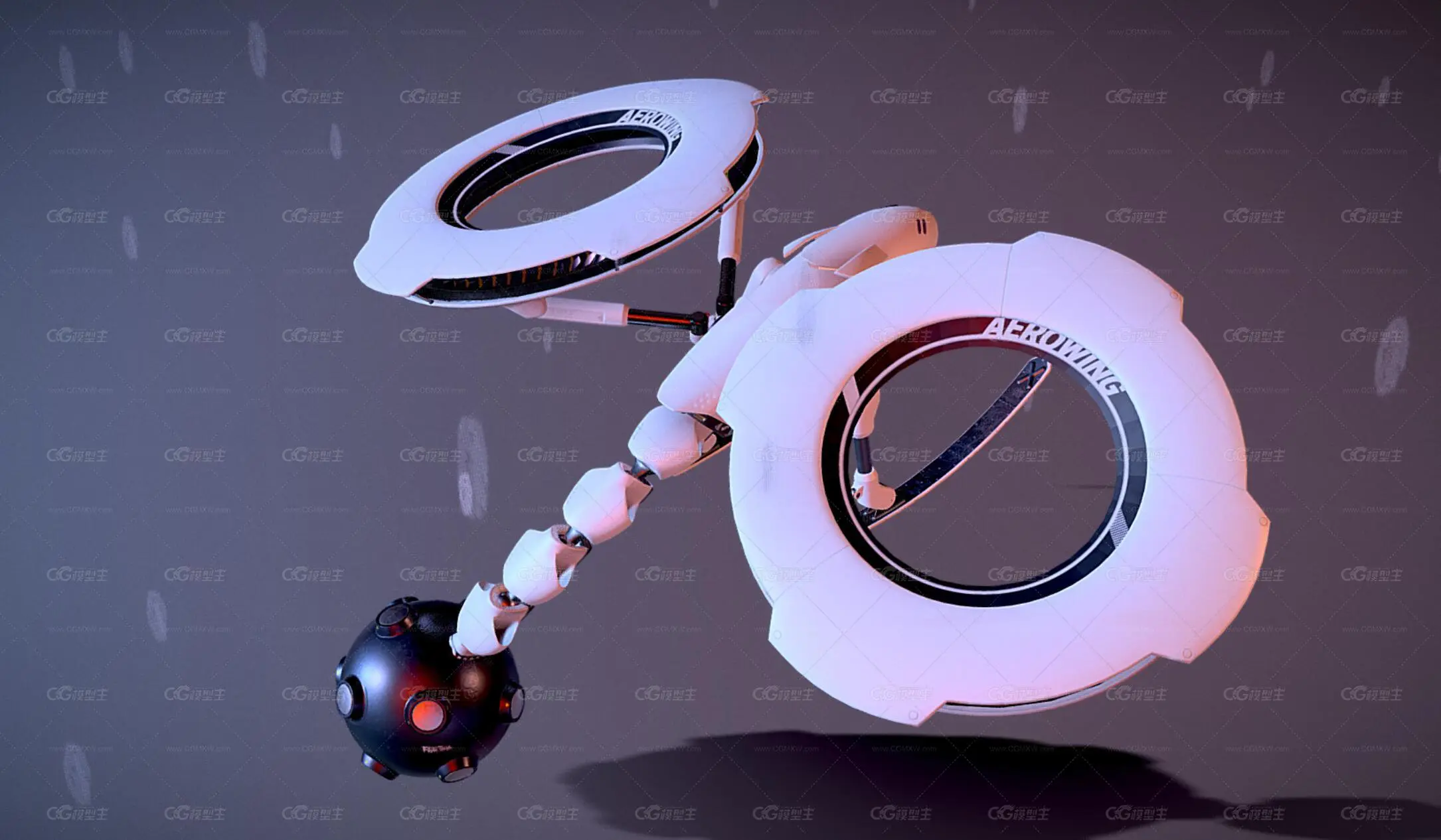 写实 仿生无人机 drone 次世代 科幻侦察机 侦察机器人 bot-4