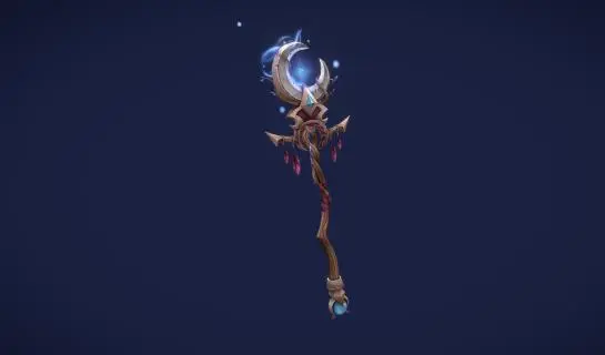 魔法权杖 法杖 法器 魔杖 古老巫师的权杖 魔幻武器 游戏武器 精灵魔杖 月光法杖 巫师权杖