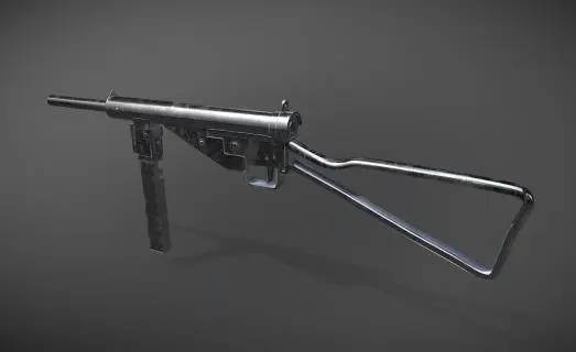 mp3008冲锋枪 德国枪械 PBR材质 次世代 折叠式枪托 写实枪械 现代武器 军事武器