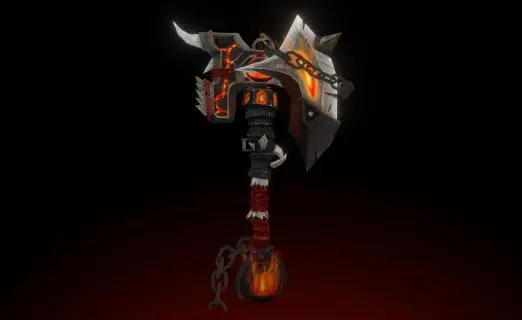 卡通战斧 武器 冷兵器 斧头 斧子 兽人武器 魔法斧头 魔兽武器