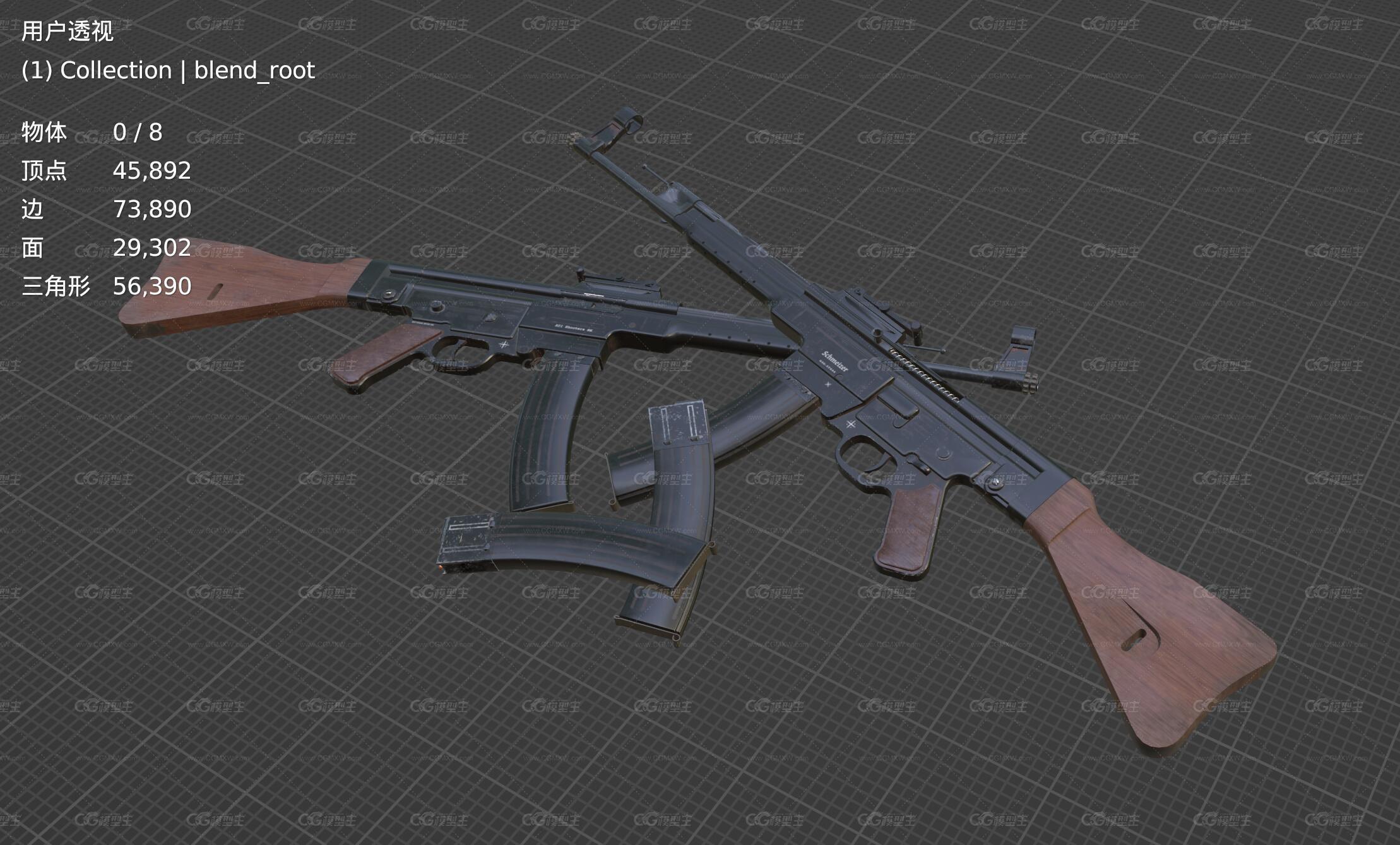 STG44突击步枪 二战德国MP43 MP44枪械武器stg-4