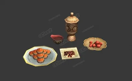 食物，茶水，小点心，糕点，月饼，糖果，果盘