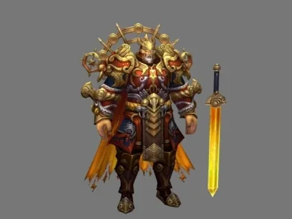赤帝 金甲帝王 武帝 大将军 战神 武将 次时代游戏模型
