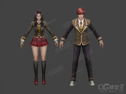 俊男靓女3D游戏模型