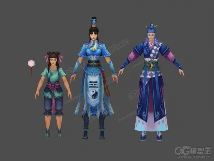 武当派弟子3D模型