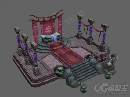 祭坛3D游戏模型