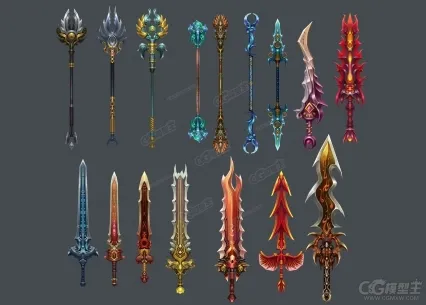 一套精美游戏武器模型合集