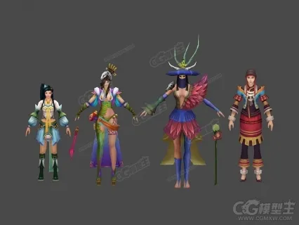 四美女游戏模型