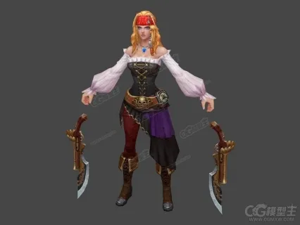女海盗3D游戏模型