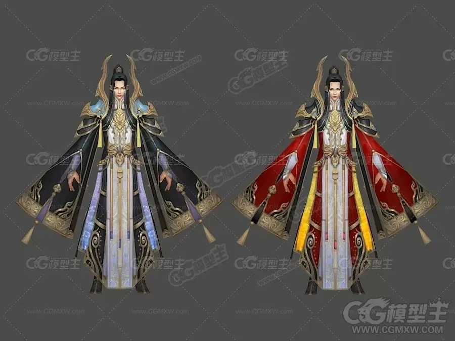 3D游戏男角色模型-1