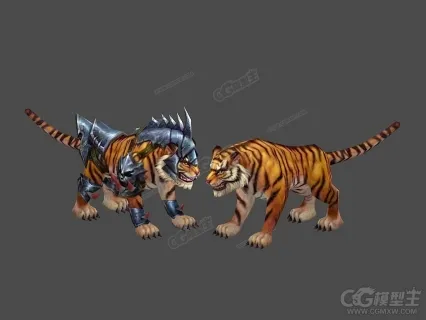 老虎3D模型 虎坐骑3D模型