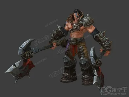 狂魔战士 人类战士 刀斧手3D游戏模型