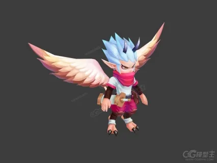 Q版鸟人 精灵3D游戏模型