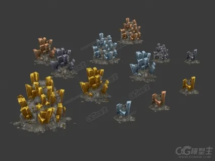金矿 银矿 铜矿 铁矿 3D模型