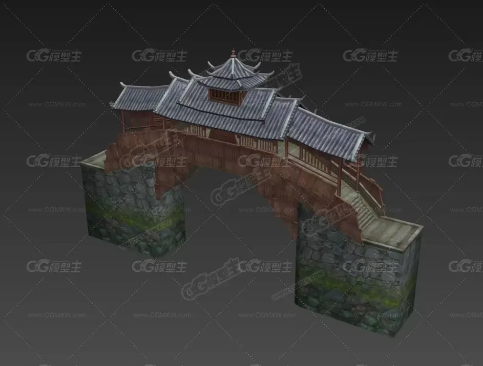 精品低模古代游戏场景模型-12