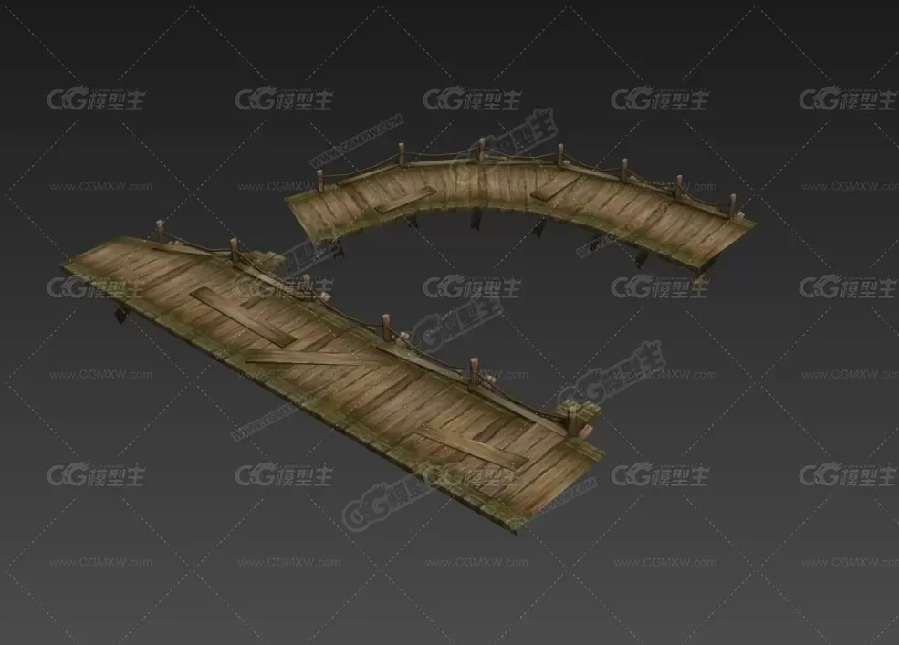 精品低模古代游戏场景模型-10