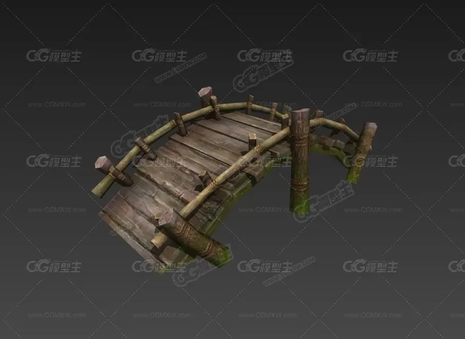 精品低模古代游戏场景模型-17