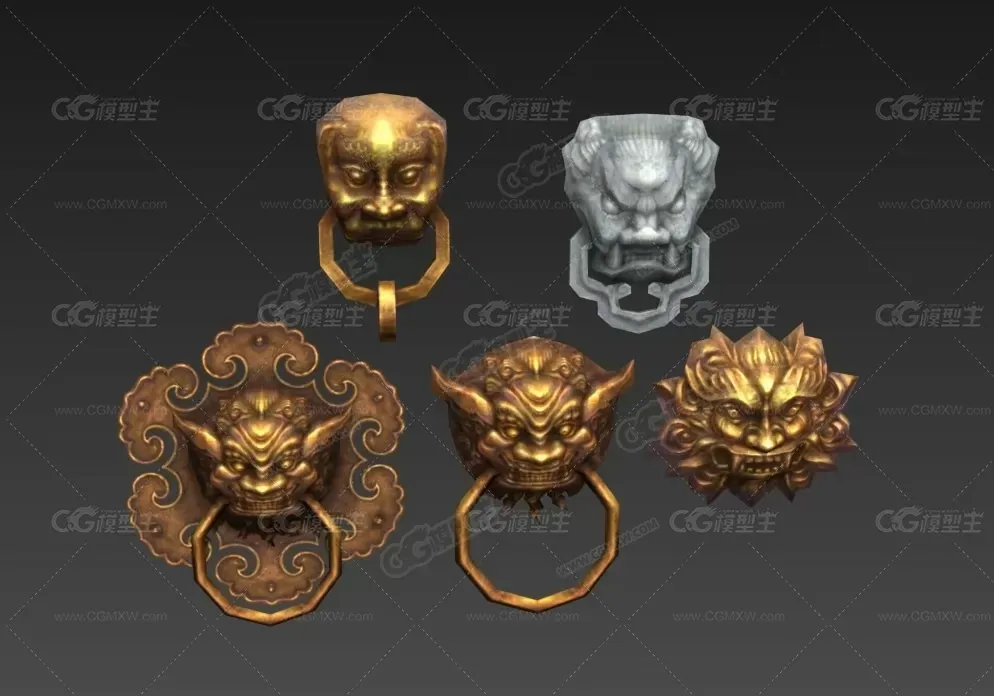 精品低模古代游戏场景模型-19