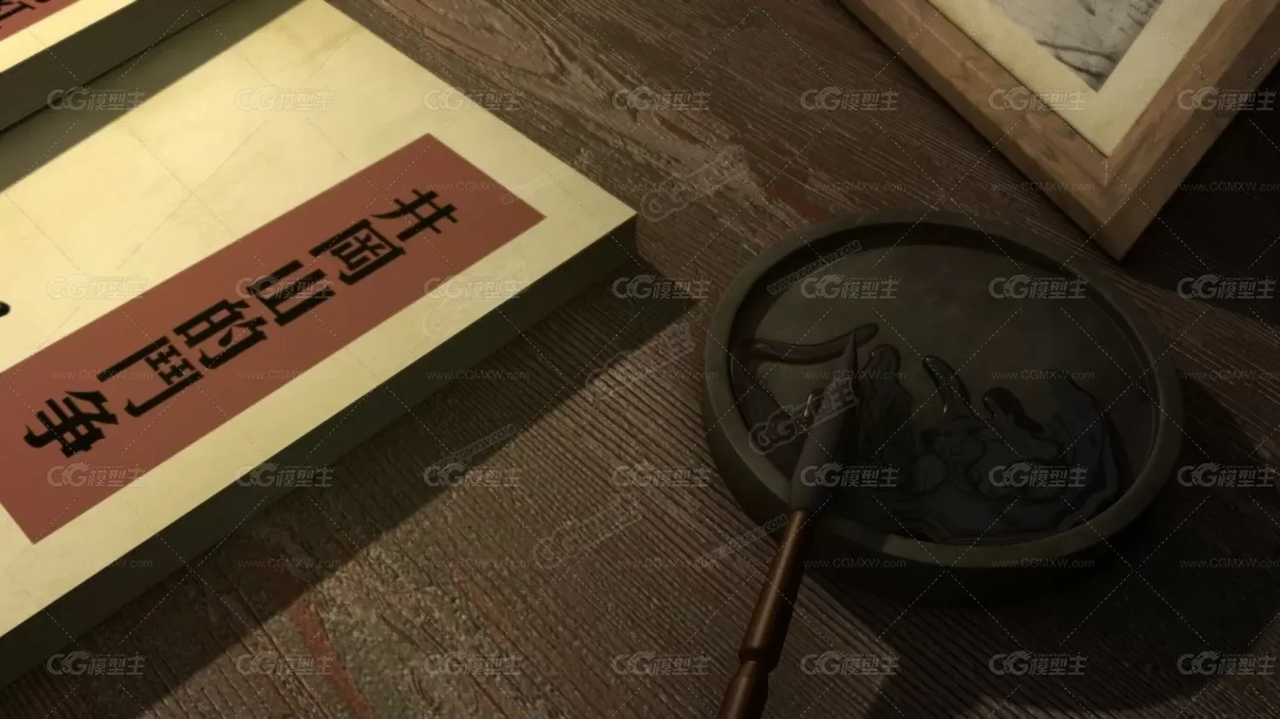 台灯，土灯，油灯，笔墨，复古桌面，抗战桌面，老桌面-4