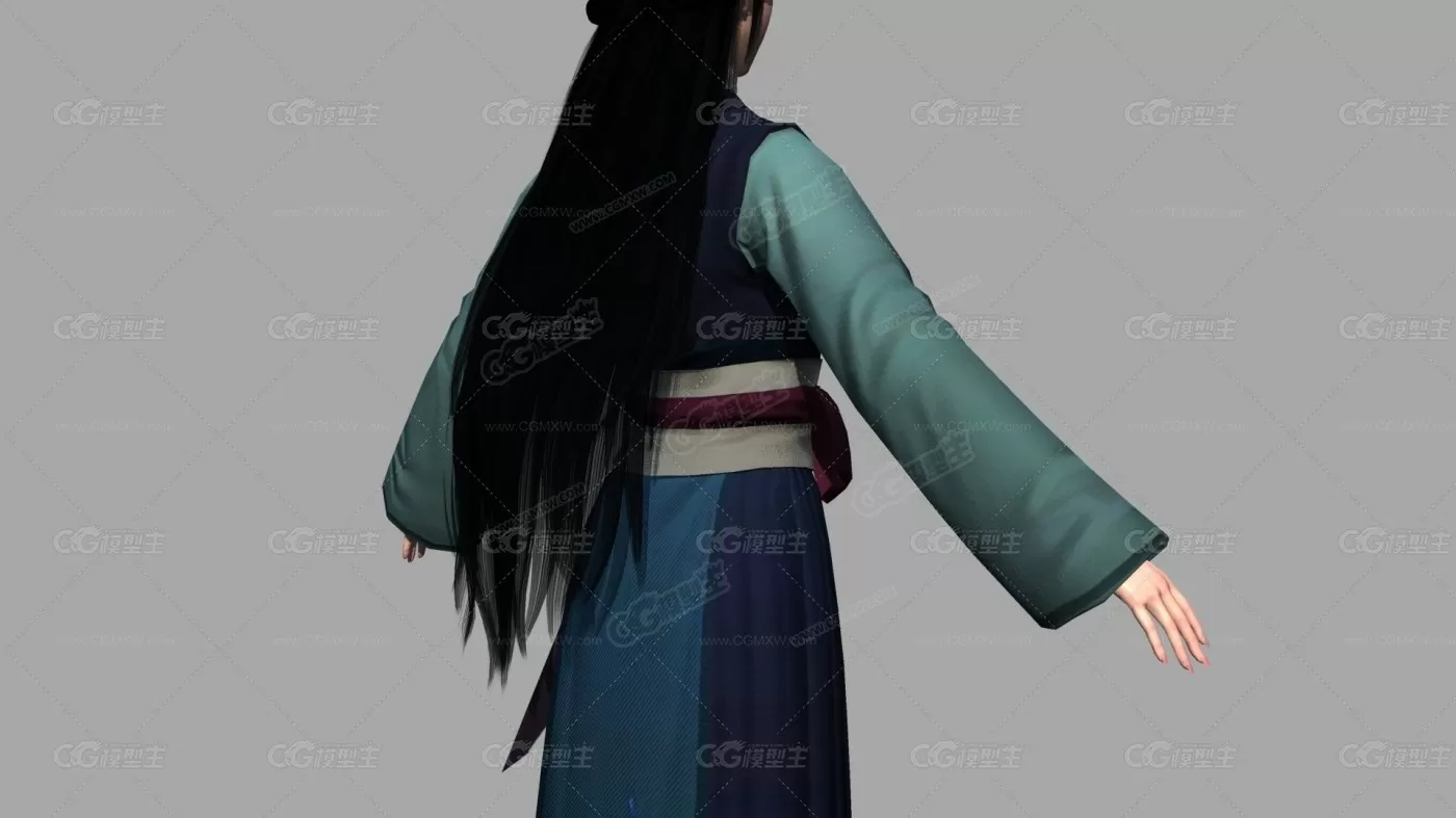 写实 中国风 古代 汉服 婢女 仕女 侍女 丫鬟 丫头 美女 古装-6