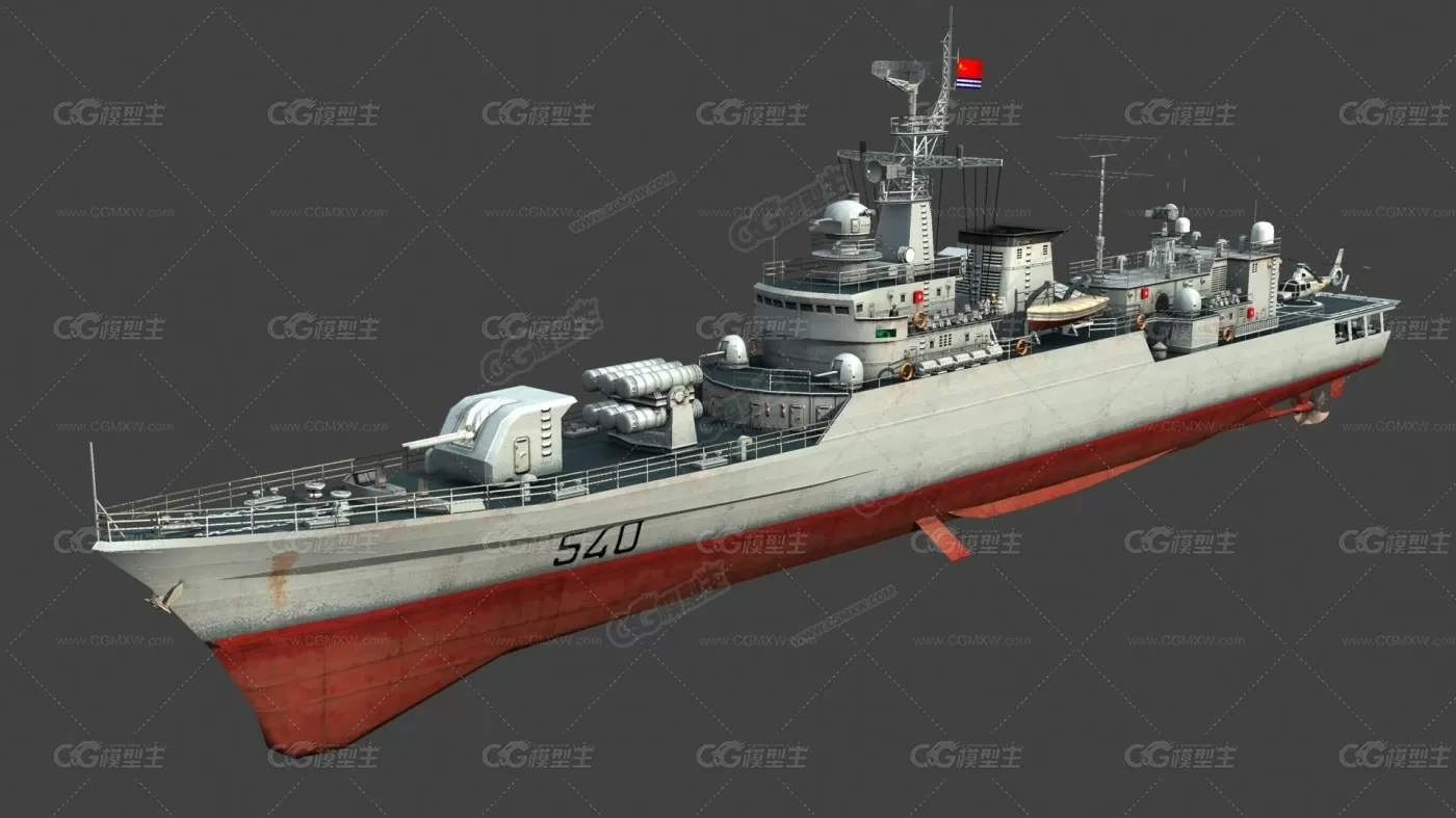 中国海军 053H2G级导弹护卫舰 540舰 江卫级 淮南号 Jiangwei-Class Guid-2