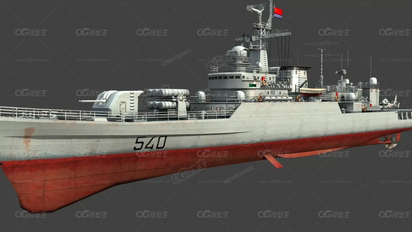 中国海军 053H2G级导弹护卫舰 540舰 江卫级 淮南号 Jiangwei-Class Guid-5