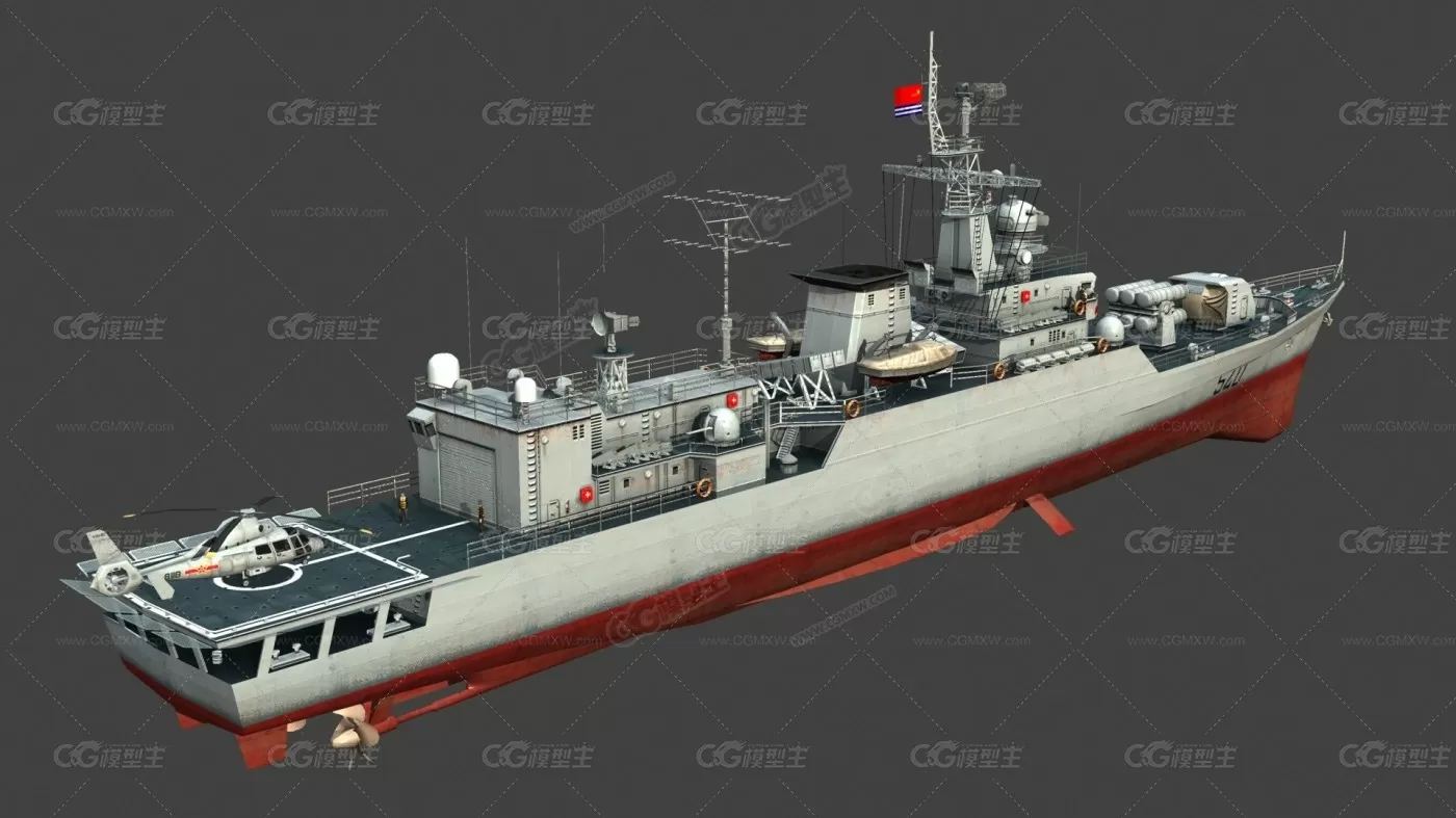 中国海军 053H2G级导弹护卫舰 540舰 江卫级 淮南号 Jiangwei-Class Guid-8