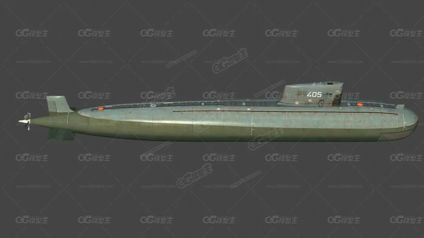 写实 次时代 中国海军 091级 汉级 攻击核潜艇 Han-Class 091-Class-4